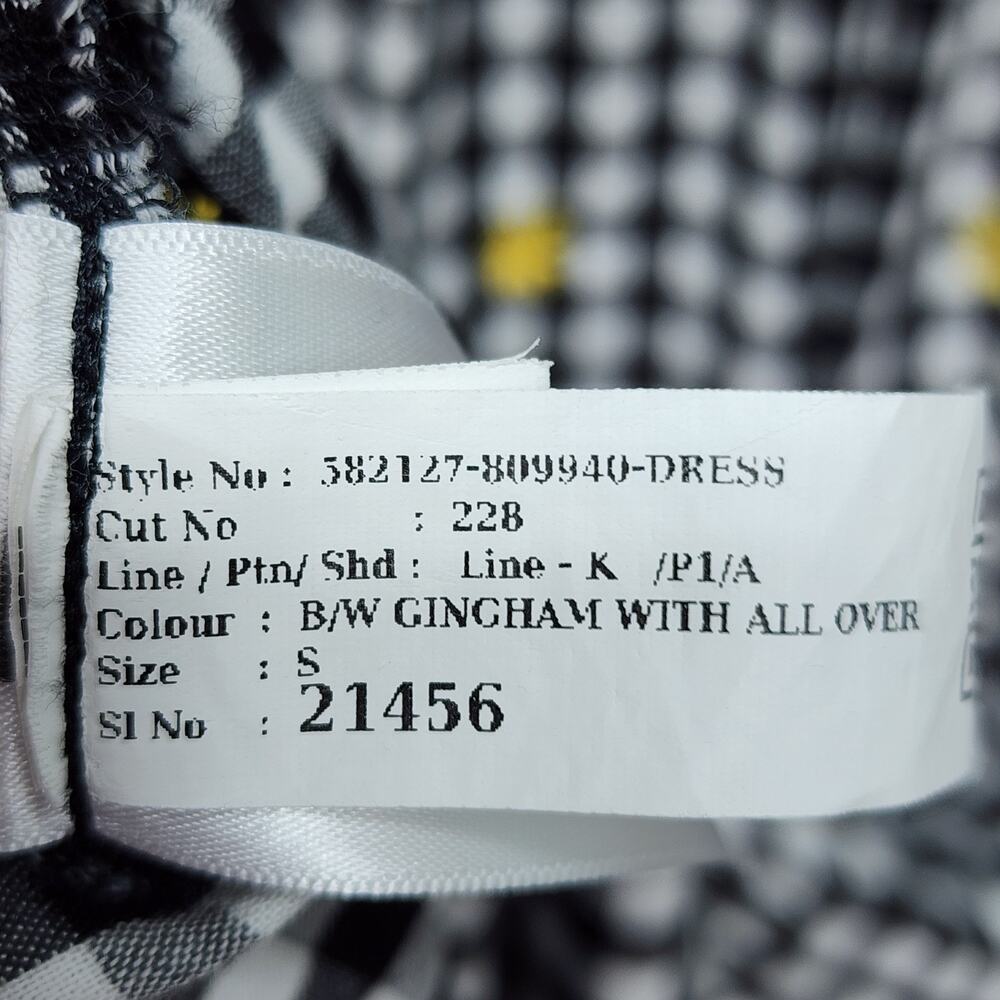 Old Navy Gingham Midi Dress Women’s Small Black White Daisy Cottagecore Country - Picture 14 of 16